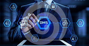 DMS Document management system business technology concept