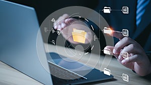 DMS, Document security concept. Document management system, Data encryption. Online documentation database