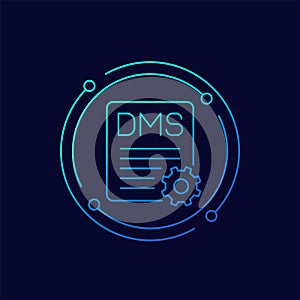 DMS icon, Document management system, line design