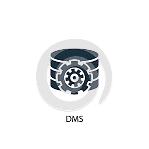 DMS icon. Simple element illustration
