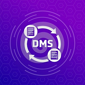 DMS icon for web, vector