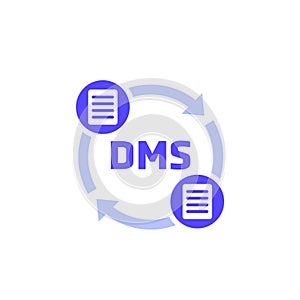 DMS icon on white, vector