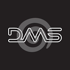 DMS letter logo design on black background.DMS creative initials letter logo concept.DMS letter design