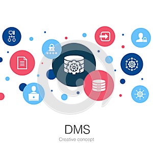 DMS trendy circle template with simple