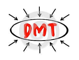 DMT - Dry Metric Ton is the internationally agreed-upon unit of measure for iron ore pricing, acronym concept with arrows