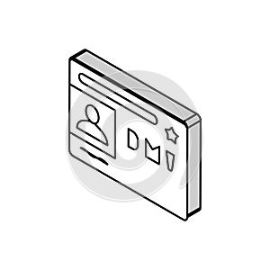 dmv driver license requirements isometric icon vector illustration photo