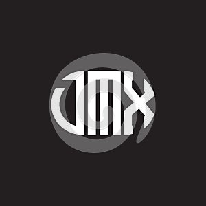 DMX letter logo design on black background. DMX creative initials letter logo concept. DMX letter design