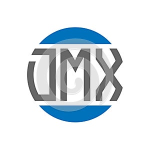 DMX letter logo design on white background. DMX creative initials circle logo concept.
