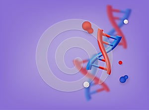 DNA. Abstract 3d polygonal wireframe DNA. Medical science, genetic biotechnology, chemistry biology. 3D Web Vector Illustrations