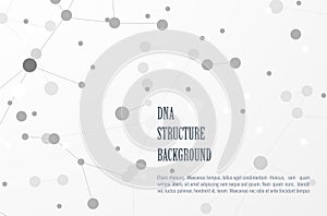 DNA abstract geometric background, layout in A4 set technology brochure flyer design template vector shadow