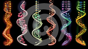 DNA alteration. Images depict the process of genetic mutation, where changes occur in the DNA sequence, leading to genetic photo