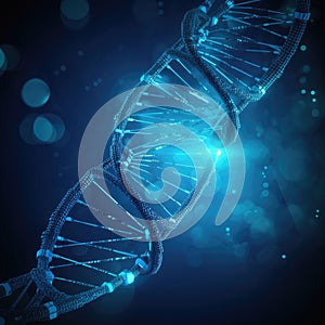 DNA Banner. Medical science, genetic biotechnology, chemistry biology. Innovation technology concept and nanotechnology background