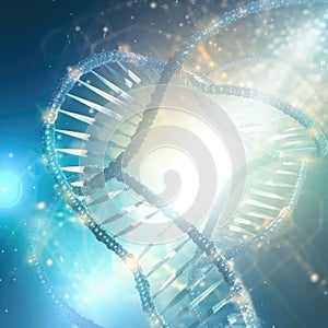 DNA Banner. Medical science, genetic biotechnology, chemistry biology. Innovation technology concept and nanotechnology background