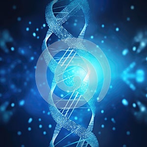 DNA Banner. Medical science, genetic biotechnology, chemistry biology. Innovation technology concept and nanotechnology background