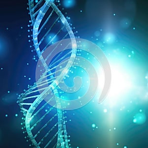 DNA Banner. Medical science, genetic biotechnology, chemistry biology. Innovation technology concept and nanotechnology background