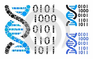 DNA binary code Composition Icon of Circles