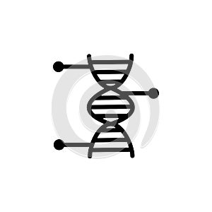 DNA, biology icon. Element of genetics and bioengineering icon. Premium quality graphic design icon. Signs and symbols collection