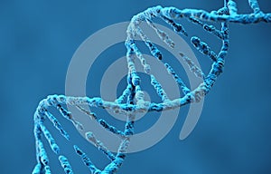 DNA biotechnology science medicine genetic concept. 3d render Illustration