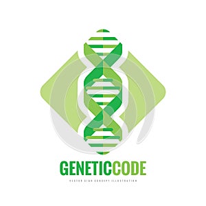 DNA BioTechnology - vector logo template concept illustration. Medical science creative symbol. Human biological genetic code.