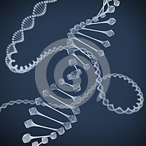 DNA chain abstract 3d rendering