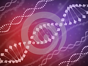 DNA chain abstract 3d rendering