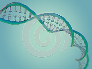 DNA chain. Abstract scientific background. 3D rendering