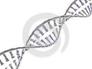 DNA chain. Abstract scientific background. 3D rendering