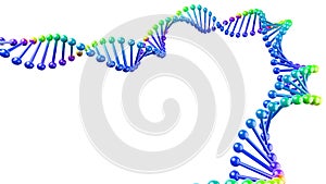 DNA Chain Isolated on White Background
