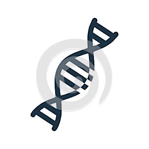 Dna, chain, molecule icon. Simple editable vector design isolated on a white background