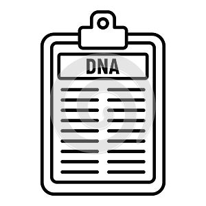 Dna checkboard icon, outline style