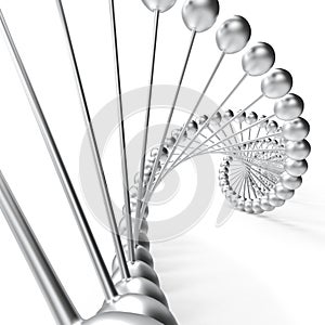 DNA chrome spiral with white background