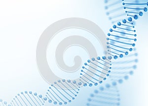 DNA chromosome concept. Science technology vector background for biomedical, health, chemistry design. 3D style