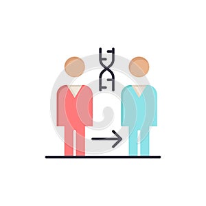 Dna, Cloning, Patient, Hospital, Health  Flat Color Icon. Vector icon banner Template photo