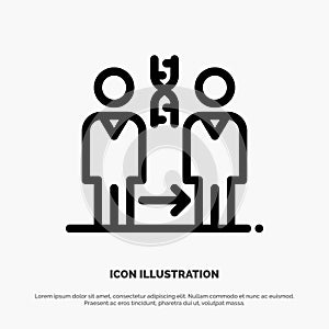 Dna, Cloning, Patient, Hospital, Health Line Icon Vector photo