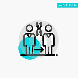 Dna, Cloning, Patient, Hospital, Health turquoise highlight circle point Vector icon photo