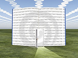 DNA clouds with open book