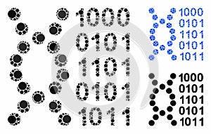 DNA Code Composition Icon of Round Dots