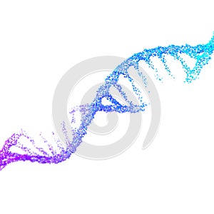 DNA damaged 3d render isolated