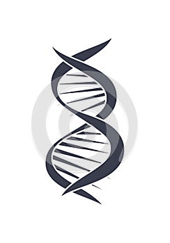 DNA Deoxyribonucleic Acid Chain Logo Design Icon