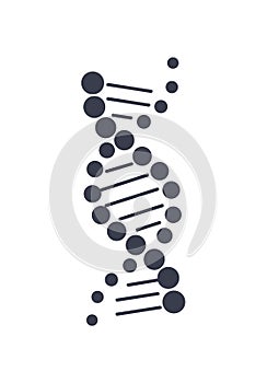 DNA Deoxyribonucleic Acid Chain Logo Design Icon