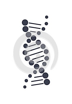 DNA Deoxyribonucleic Acid Chain Logo Design Icon photo