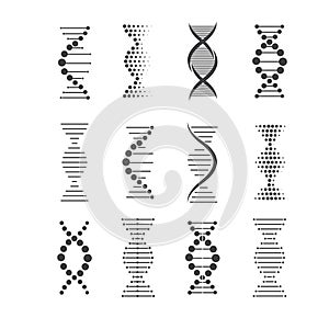 DNA(Deoxyribonucleic acid) Helix on white Background