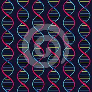 DNA(deoxyribonucleic acid) seamless pattern.