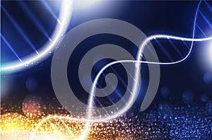 DNA digital, sequence, code structure with glow. Science concept and nano technology background. vector design