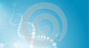 DNA digital, sequence, code structure with glow. Science concept and nano technology background. vector design