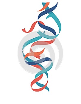 DNA Double Helix Abstract Ribbon Genetic Code Science