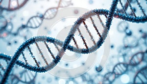 DNA Double Helix A 3D Rendering of Genetic Code