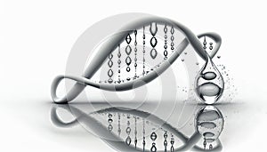 DNA Double Helix Morphing into a Water Droplet, Origins of Life, Pencil Drawing Sketch