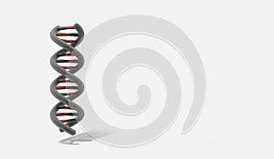 Dna double helix on white background - 3d render