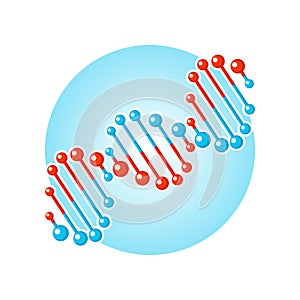 DNA double spiral symbol, deoxyribonucleic acid photo